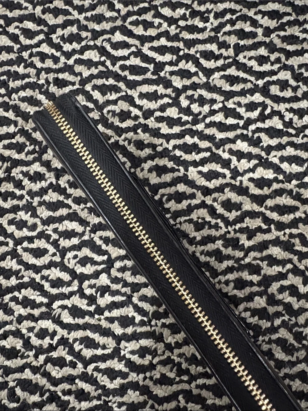 Draper James Black Pebbled Leather Zip-Around Wallet